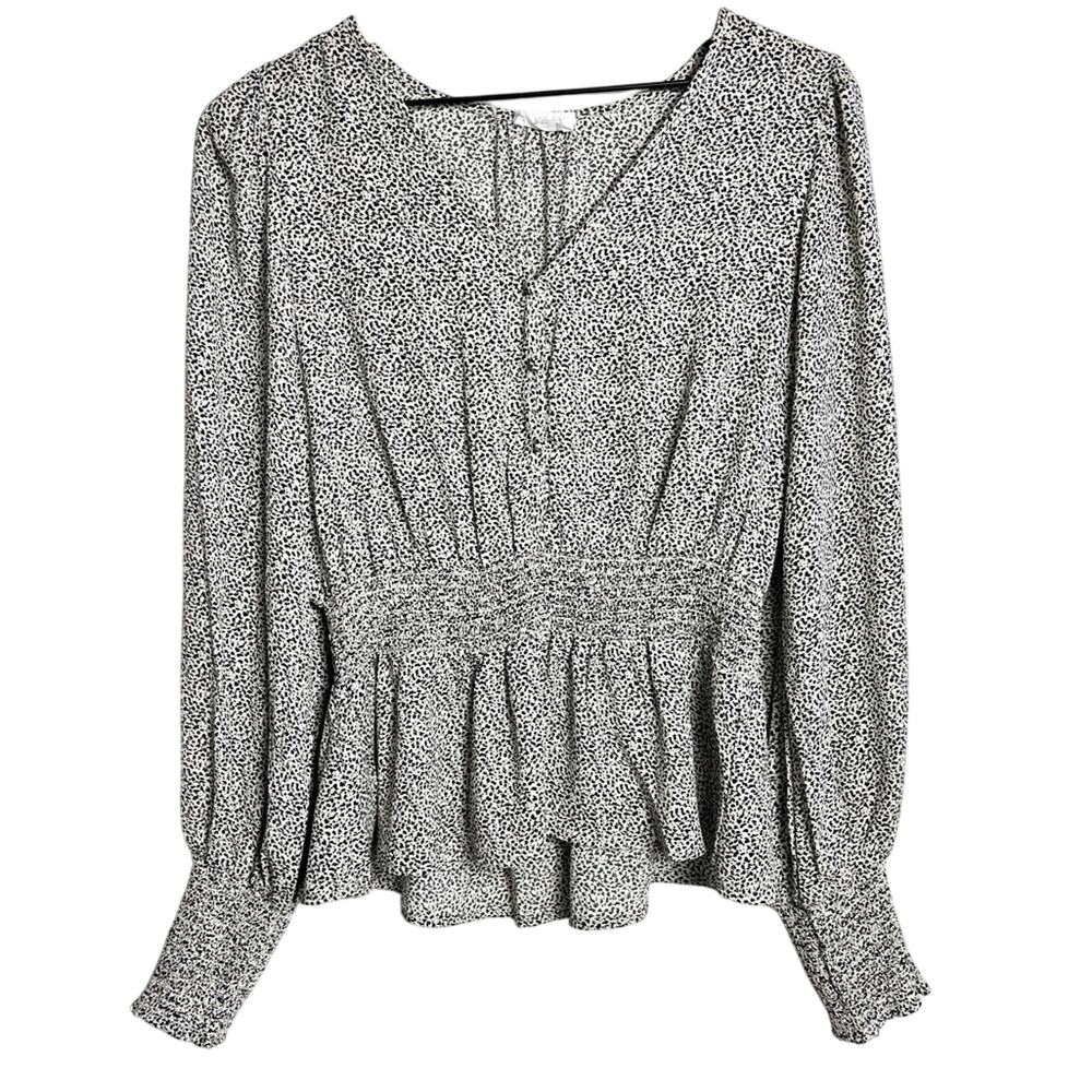 Sienna Sky Large Black White Cream Women Blouse Size Large